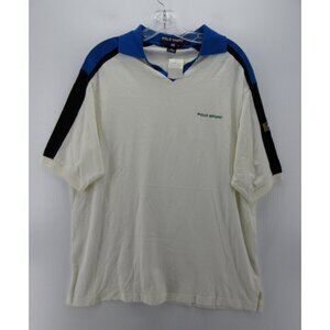 VINTAGE Ralph Lauren Sport Polo Shirt Large Rugby Pullover 90s NEW